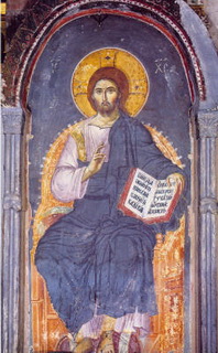 Cristo in trono. M. Panselinos (Karyes) 1300 ca.